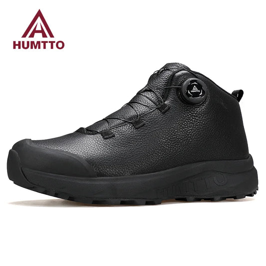 HUMTTO kožne cipele za muškarce, zimske outdoor sportske cipele za kampiranje, prozračne trekking čizme, muške neklizajuće planinarske tenisice