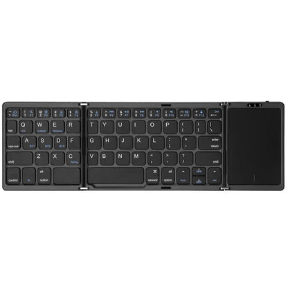 Tri-Bluetooth Keyboard Tri-fold keyboard with Touchpad Portable Mini Keyboard Rechargeable Keyboard for PC Windows Android IOS