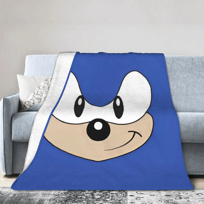 Shadow Game Blanket Soniced Cartoon Flannel Throw Blankets Summer Air Conditioning Decoration Lightweight Bedspreads