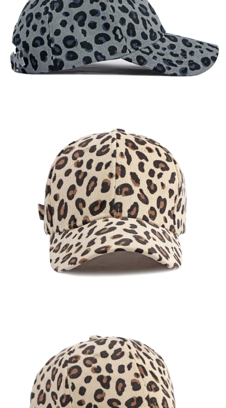 Wholesale NewFashion Spring Summer Unisex Leopard Print Baseball Caps Spring Autumn Outdoor Adjustable Casual Hats Sunscreen Hat