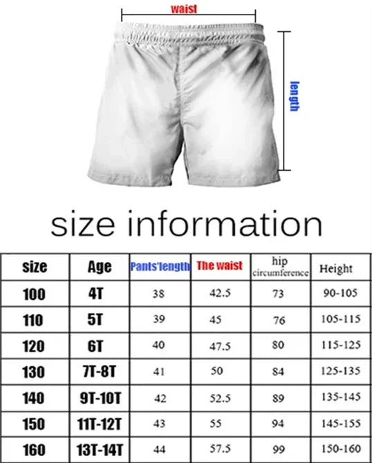 Sonic Kids Soft Cotton Summer Shorts with Prints, Casual Style, Durable and Cozy, Perfect for Daily Wear, Travel and Outdoor Fun