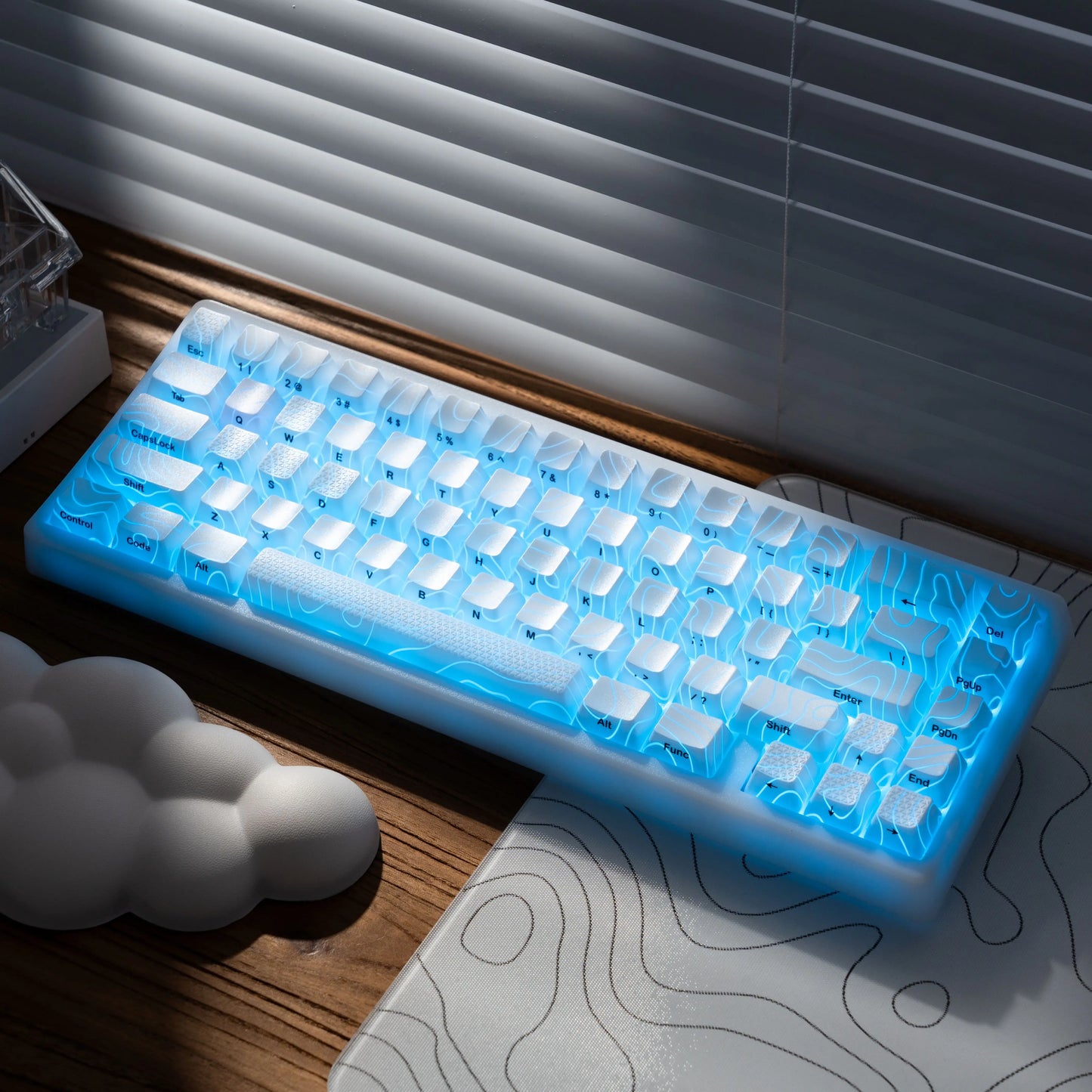 XVX M67 JadeStone mechanische Tastatur mit IMD-Tech-Tastenkappen, Hot-Swap-fähig, Gasket-Mount, Tri-Mode, individuell anpassbares RGB, kabellose Tastatur 65%