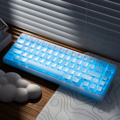 XVX M67 JadeStone mechanische Tastatur mit IMD-Tech-Tastenkappen, Hot-Swap-fähig, Gasket-Mount, Tri-Mode, individuell anpassbares RGB, kabellose Tastatur 65%