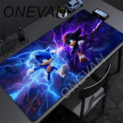 HD Printing Kawaii Sonics The Hedgehogs Mouse pad XXL Large Locking Edge Non-slip Speed Keyboard Mats Computer Gamers