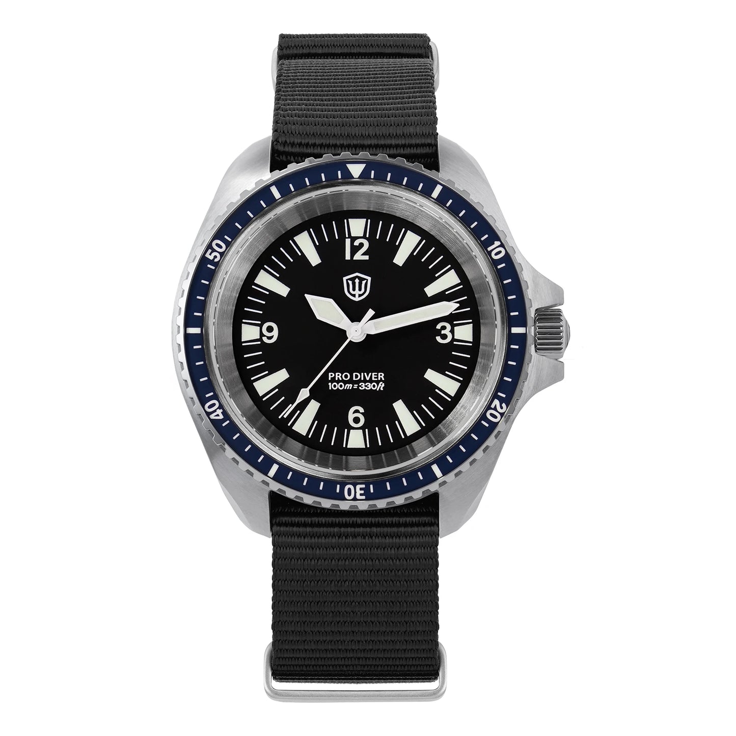 Relógio de Homem Watchdives WD1980 V3 38mm Vintage, Movimento de Quartzo VH31 Ronda 515 com Segundos Contínuos, Luminescente, Vidro de Safira