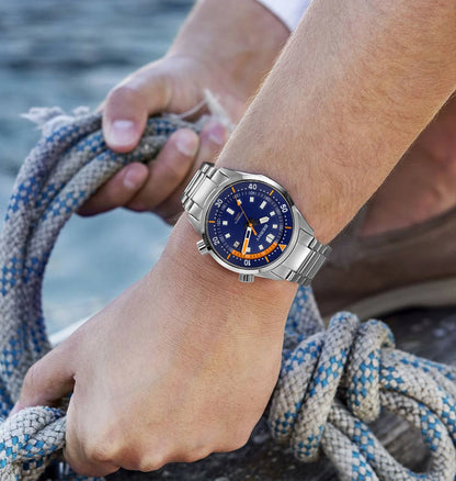 Relógio de mergulho BERNY para homem, automático mecânico, 200M impermeável, superluminoso, 42mm, safira, para natação e mergulho