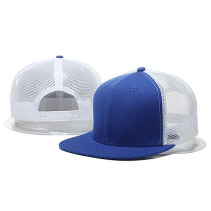 2025 Simple Fashionable New Flat Edge Mesh Hat Outdoor Leisure Sports Sunshade Baseball Hat Daily Commuter Decoration HipHop Hat
