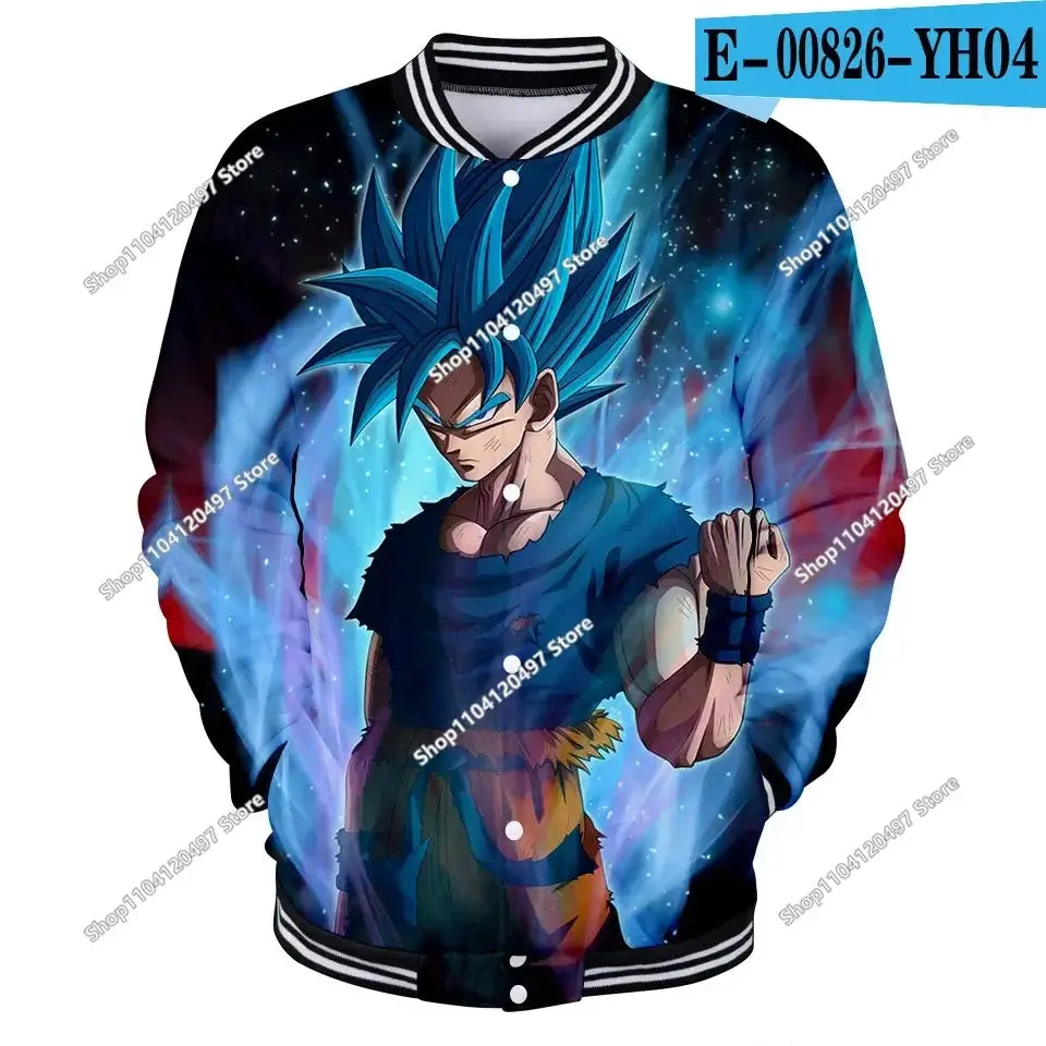 Dragon Ball Goku Kid Men Zipper Hoodie Cartoon Japan Style Anime Women Sweatshirt 2025 New Fashion Children Jackets Coat, produit gaming premium Fraquane