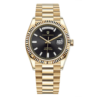 PAGANI DESIGN New DD36 Rose Gold Luxury Automatic Mechanical Watch For Men ST16 100M Waterproof AR Sapphire Glass Wristwatch Men