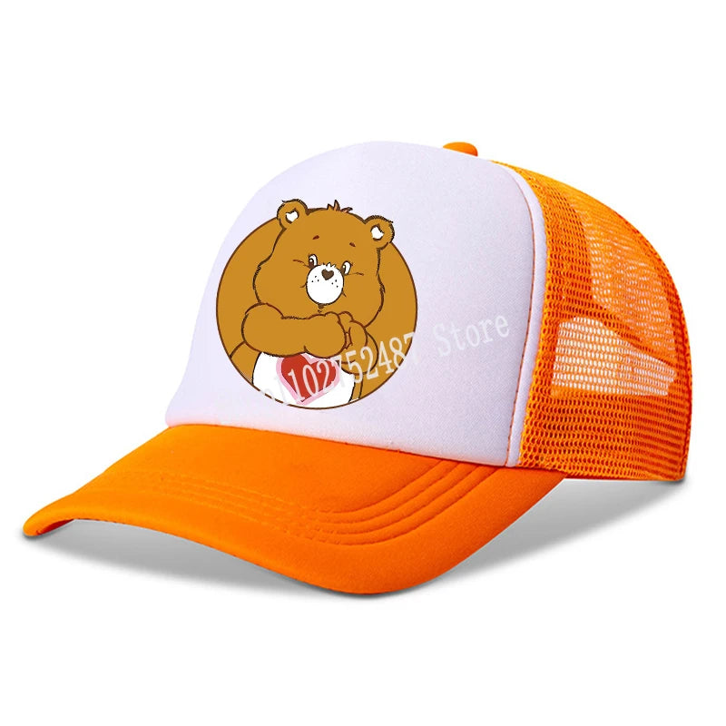 Casquette de baseball Anime Care Bears pour filles et femmes - Nouvelle casquette de sport d'extérieur, chapeau de soleil d'été en maille respirante, bonnet de soleil pour enfants et adultes - Cadeau