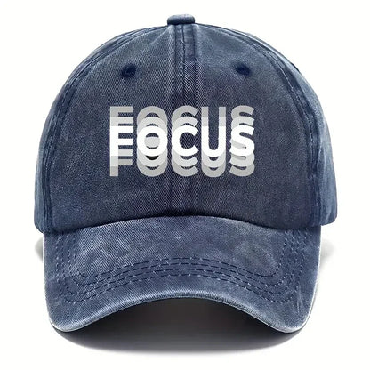 „FOCUS“ spausdinta, išplauta medvilnė, reguliuojama klasikinio stiliaus beisbolo kepurė, sportinė „duckbill“ kepurė vyrams ir moterims