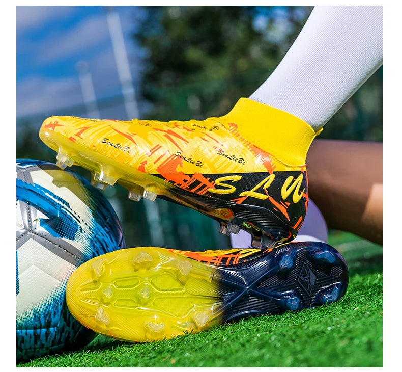Chaussures de football montantes pour hommes, crampons professionnels pour terrain de football, baskets athlétiques pour adolescents, entraînement de football 2026