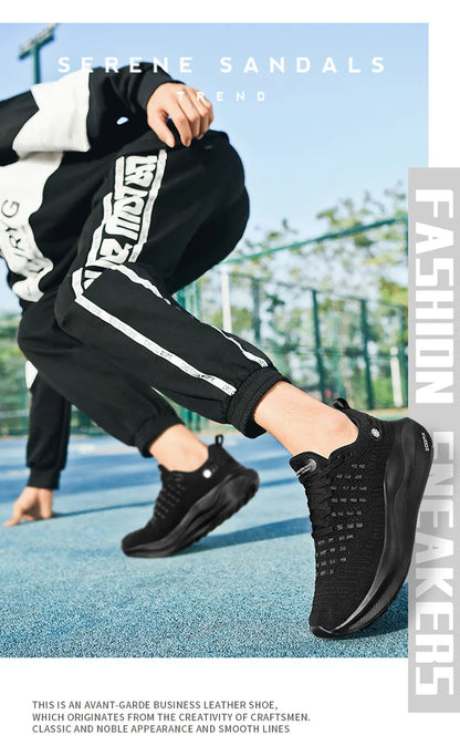 Nowe męskie buty do biegania, sportowe i casualowe, luksusowe obuwie w stylu fashion, lekkie i oddychające sneakersy do joggingu oraz komfortowego chodzenia