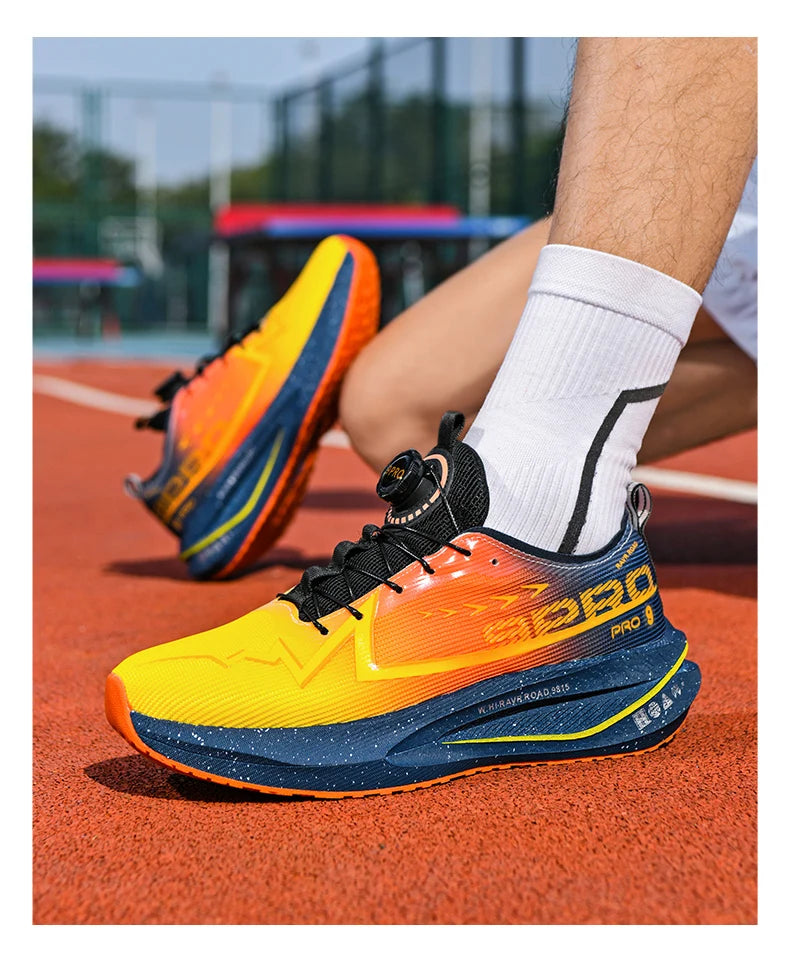 Moški maratonski tekaški čevlji s karbonsko ploščo za posebne športne aktivnosti, dihalni, lahki, ženski udobni športni protizdrsni superge