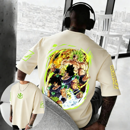 Dragon Ball Anime Pure Cotton T-shirt Summer New Broli Co Branded Men's and Women's Harajuku Hip Hop Casual Short Sleeve Top