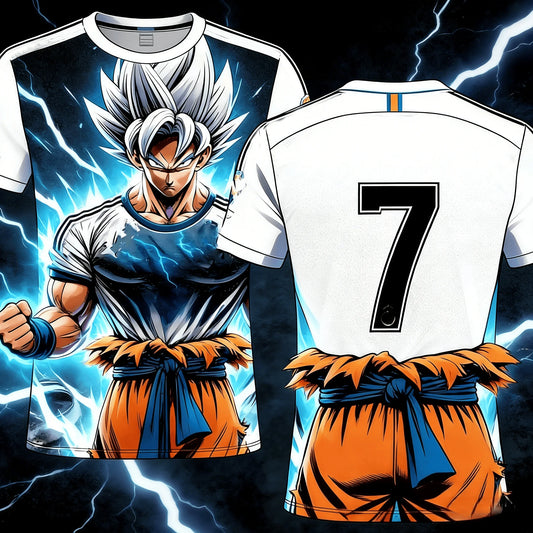 2026 Summer Dragon Ball Super Oversized T-shirt High Quality 3D Print Ultra Instinct Goku & Number 7 Graphic Unisex Retro Tee