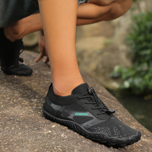 Oiaano leveäkärkiset barefoot-kengät miehille, mustat naisten urheilulenkkarit, unisex-vesitossut, miesten aqua-rantakengät, pehmeä pohja, kevyet ja hengittävät