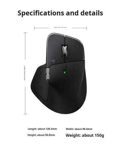 Logitech MX Master 4 Haptic Feedback Actions Ring MagSpeed 8000DPI Ergonomic Wireless Bluetooth Mouse 70Day Battery