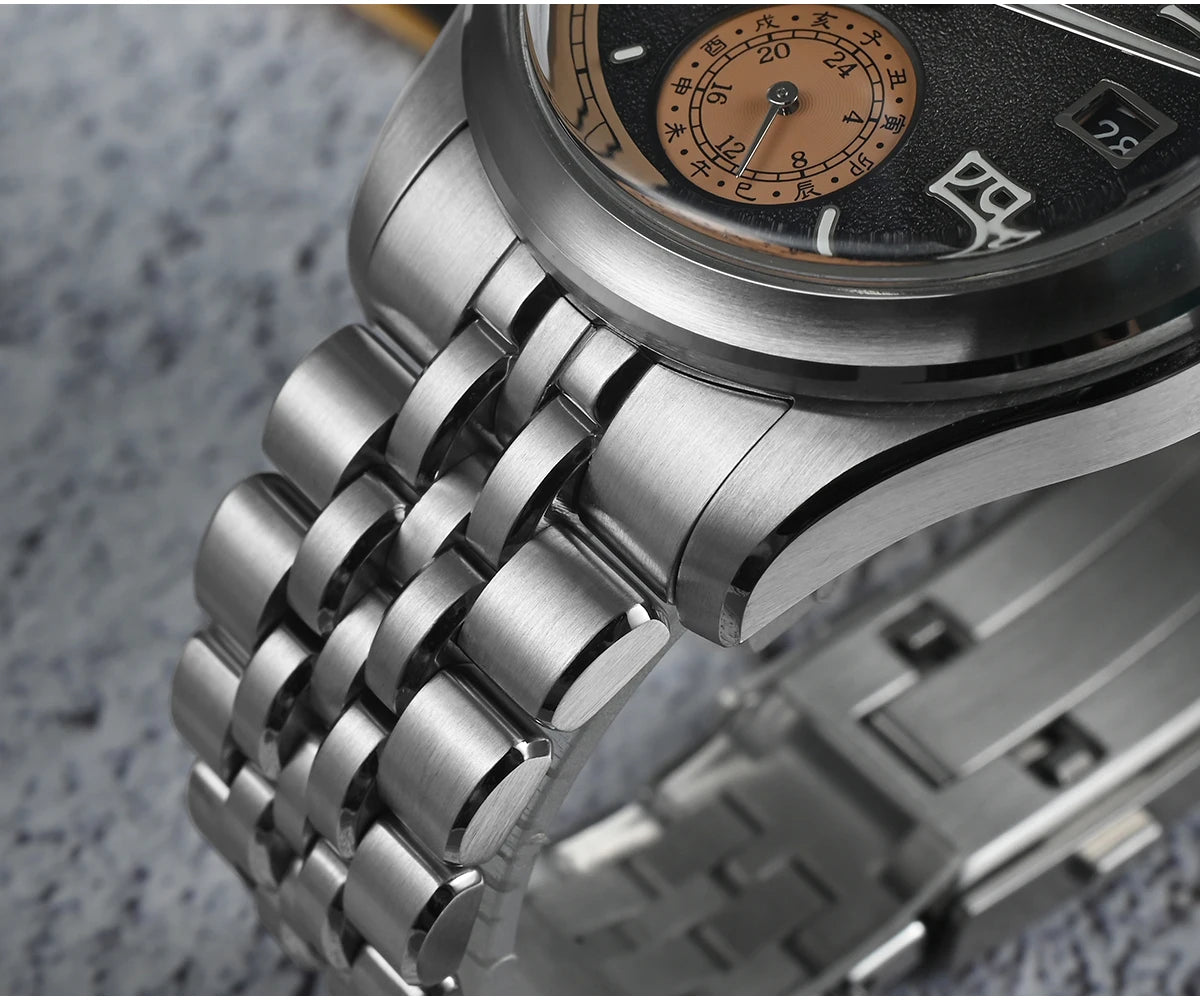 San Martin 39mm Miyota 9132 Power Reserve Display Men's Luxury Sport Watch Automatic Mechanical Waterproof Original Design SN0144