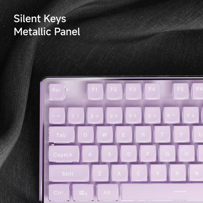 Tastiera cablata silenziosa EWEADN V3 per ufficio e gaming, design con tasti Film Key, ergonomica, per Windows/Laptop/PC/Desktop, accessorio e-sport