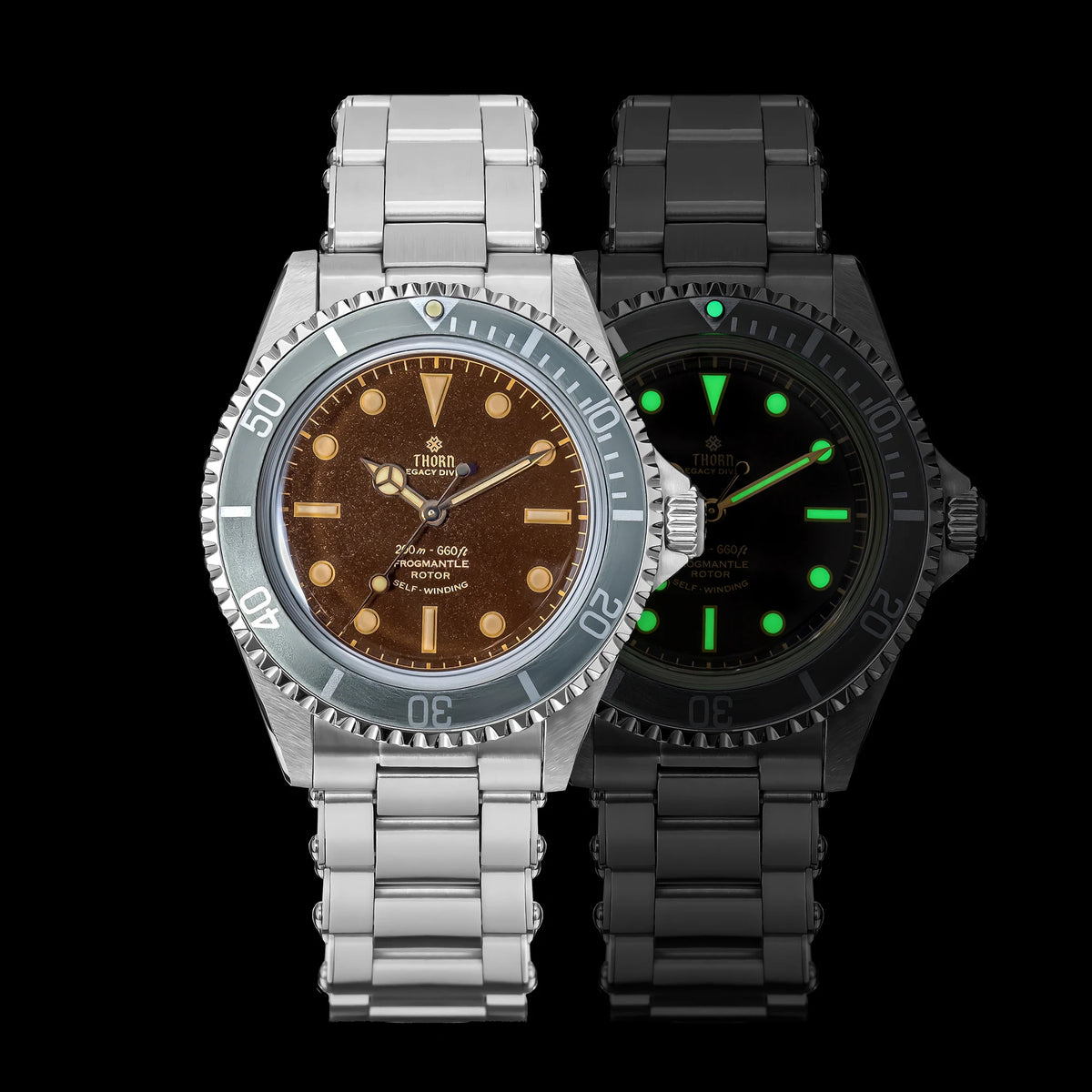 Thorn T023 V3 40mm Men Diving Watch PT5000 Automatic Movement Mechanical Vintage Watches 200m Water Resistance Sapphire