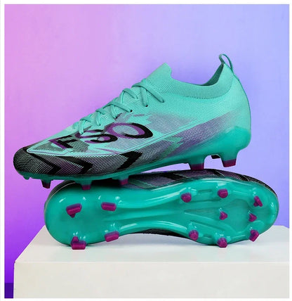 Nouvelles chaussures de football pour hommes FG, chaussures de football ultralégères, chaussures d'entraînement en plein air, chaussures de match de football, crampons longs antidérapants, livraison directe