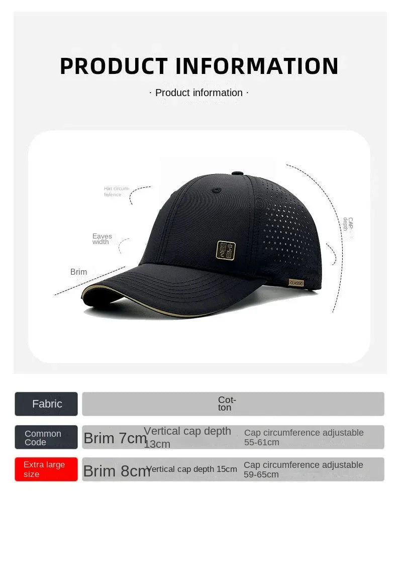Oohmy XXXL Men Women Baseball Cap small head Big Head Plus Size Mesh Top Quality Oversize Sport Snapback Hat 56-60cm 61-63cm