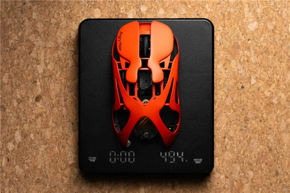 Angry Miao Infinity Gaming Wireless Mouse Hot-Swappable Metal Ultralight Hollow PAW3950 Dual 8K Wired Tri-Mode Orange