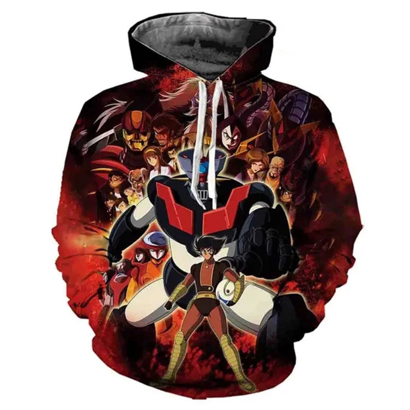 Autumn Mazinger Z Anime Robot 3D Print Hoodies Men Women Fashion Oversized Sweatshirts Hoodie Male Pullovers Tracksuit Clothing