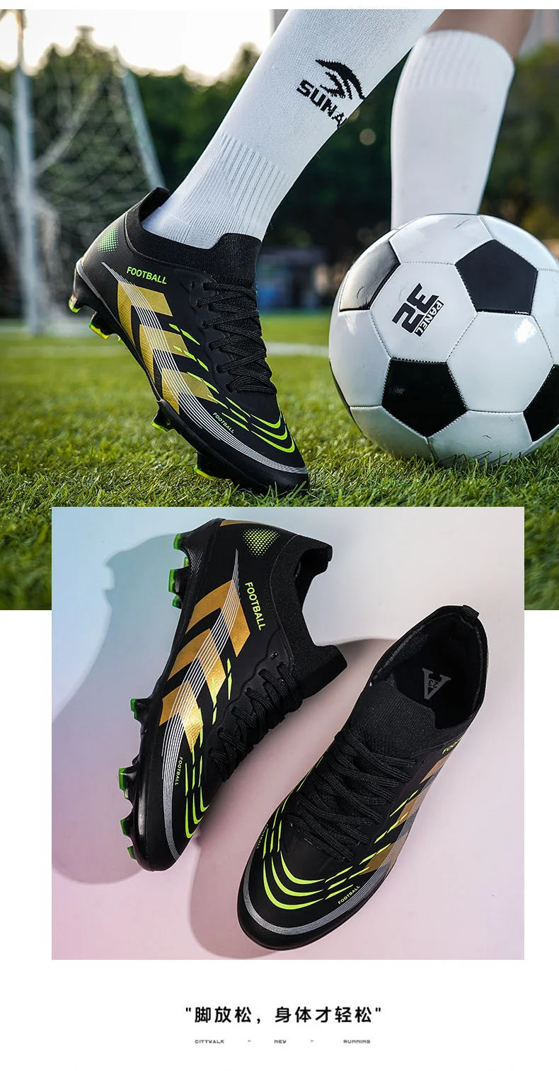 New Men Football Boots Professional Cleats Futsal Match Soccer Shoes Hot Sale TF/FG Unisex Ultralight Sneakers High-quality