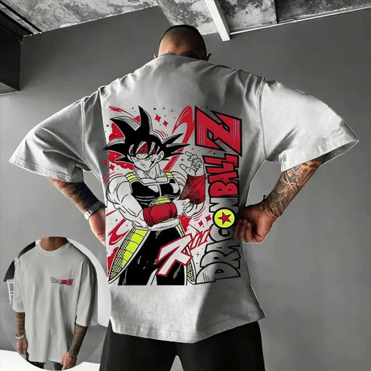 Dragon Ball Super Men's and Women's T-Shirts Bardock Anime Tee Summer Spring Boy's Retro Short Sleeves Parent-child Outfits