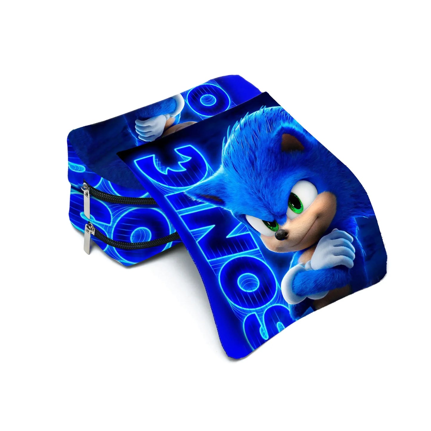 Sonic The Hedgehog Double Pencil Case Stationery Bag Storage Pouch