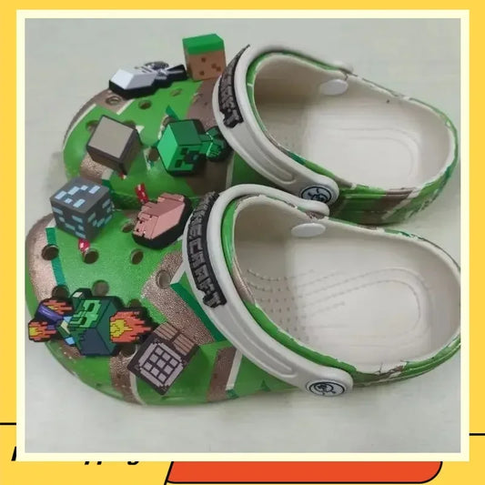 Minecraft 3D World Anime Game Comfortable Lightweight Eva Hole Clogs Sandals Summer Slippers For Adult Home Beach Non Slip Gift
