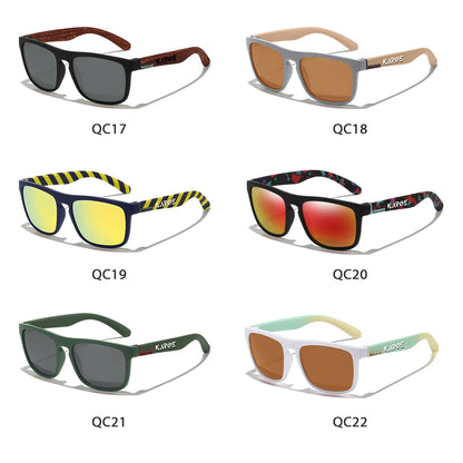 Karos Vintage Polarized Sunglasses Fashion Square Travel Driving Fishing Glasses Men Women Sports UV400 Eyewear Box YZ2024WB