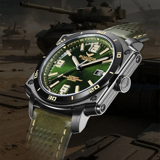BORIAGE(BOAIJIUA) NH35 Fully Automatic Mechanical Men's Watch Original Design Mechanical Watches Luminous Wristwatch