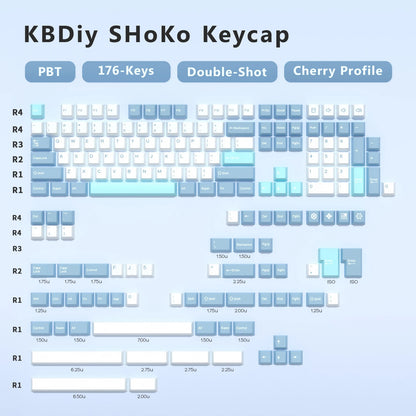KBDiy GMK Illusion Keycap Perfil Cherry Double Shot PBT ISO Teclas para Kit de Teclado Mecânico Gamer Gaming Point Retro