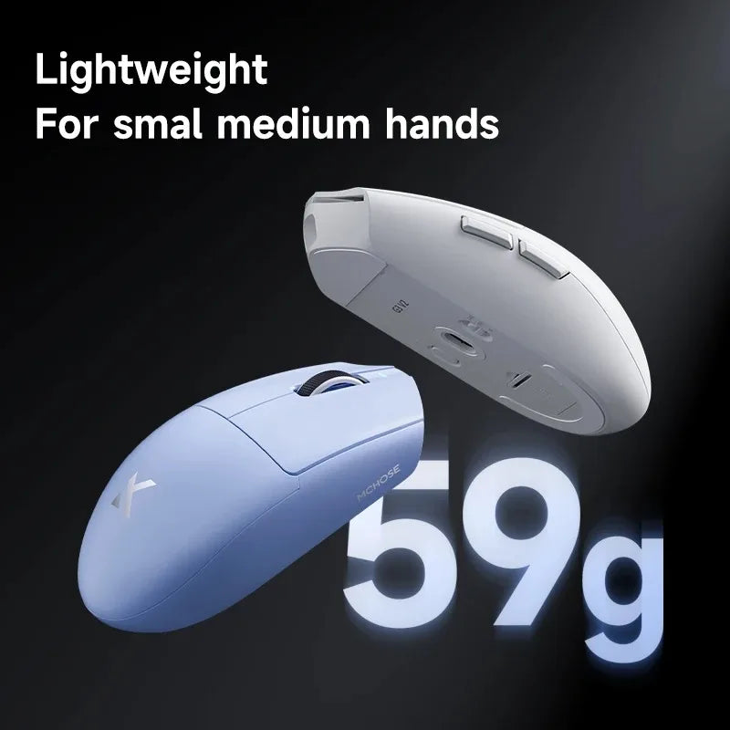 MCHOSE G3 V2 Pro Wireless E-sports Mouse Lightweight Three Mode Bluetooth PAW3395 High Performance 800mAh Game Office 59g Mouse