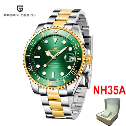 PAGANI DESIGN 2026 New Men's Watches Top Luxury Gold Automatic Mechanical Wrist Watch Men's Stainless Steel Waterproof Watch