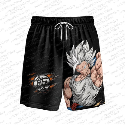 2026 Adult Boys Loose Short Hot Summer Mens Male Beach Pants Top Short Gift Sweatpants Goku Dragon Ball Z Casual Shorts Hot
