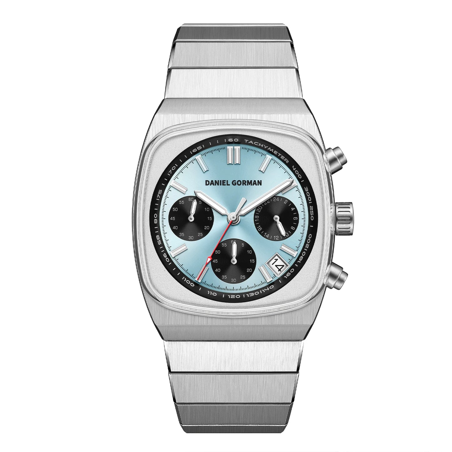 DG9008 Men's Watch, Original Fashion Brand Quartz Waterproof Luminous Watch with Three Small Dials and Moon Phase