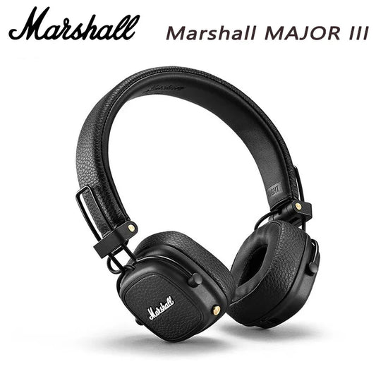 Marshall Major III Wireless Bluetooth Headphones with Deep Bass, Active Noise Cancelling, Foldable Over-Ear Wireless Headphones with Microphone