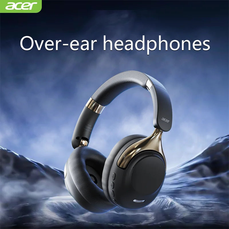Acer OHR524 ANC Wireless Bluetooth Headphones with 360° Surround Sound, Active Noise Cancelling Over-Ear Headphones, HD Mic, Bluetooth 5.4, 100H Battery