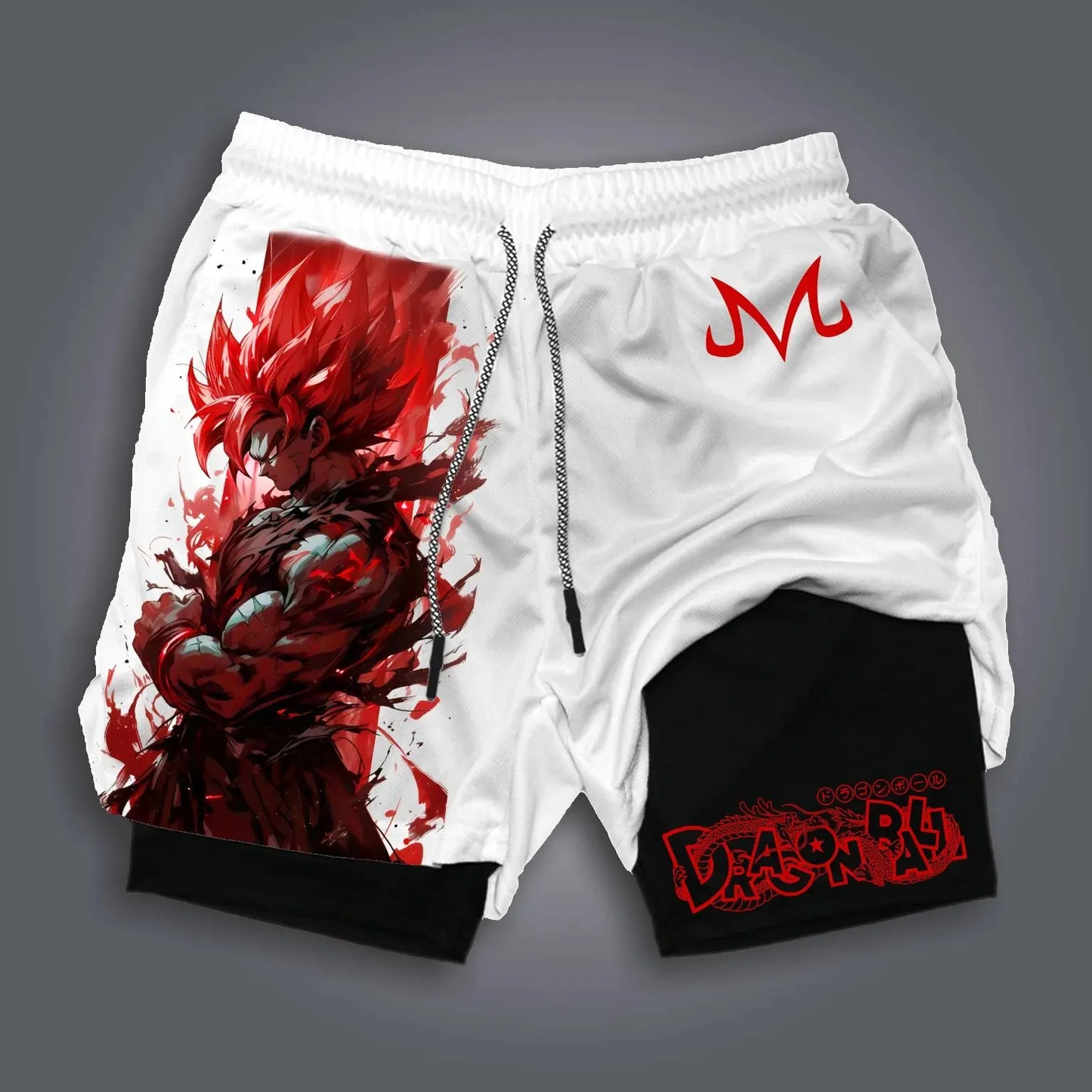 Dragon Ball Super Licensed Shorts 2025 - Japanese Anime Breathable Quick-Dry Beach Pants, Retro Y2K Hip Hop Style