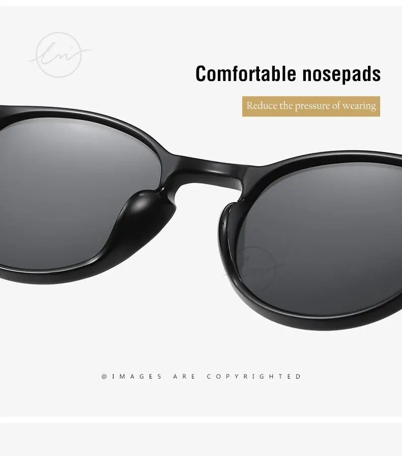 LM Retro Round Sunglasses Women Men Ultralight TR90 Polarized Unisex Driving Shades Vintage Sun Glasses UV400 Gafas De Sol