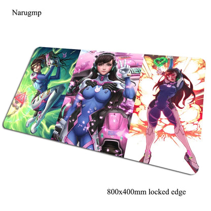 Tapete de rato gaming Overwatch 80x40cm, grande, para secretária de computador, tapete gamer para PC e portátil, presente de Halloween