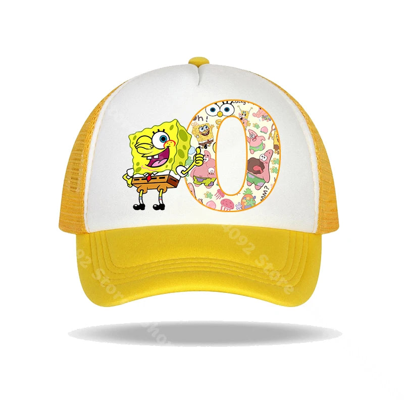 SpongeBob SquarePanted Baseball Cap Kids Adults Letter Print Sun Hats Anime Cartoon Adjustable Peaked Caps Summer Casual Hat New