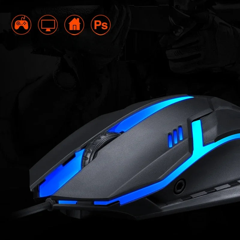 USB Wired Mouse Colorful LED Gaming Mouse 1200 DPI Wired Mice Optical Wired Gamer Mouse for Desktop Laptop PC Computer