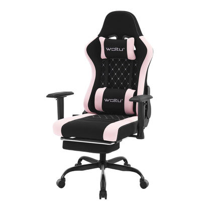 WOLTU Massage Gaming Chair Ergonomic Adjustable Height Office Armchair with Headrest Footrest Swivel Chair Mesh Computer Chair