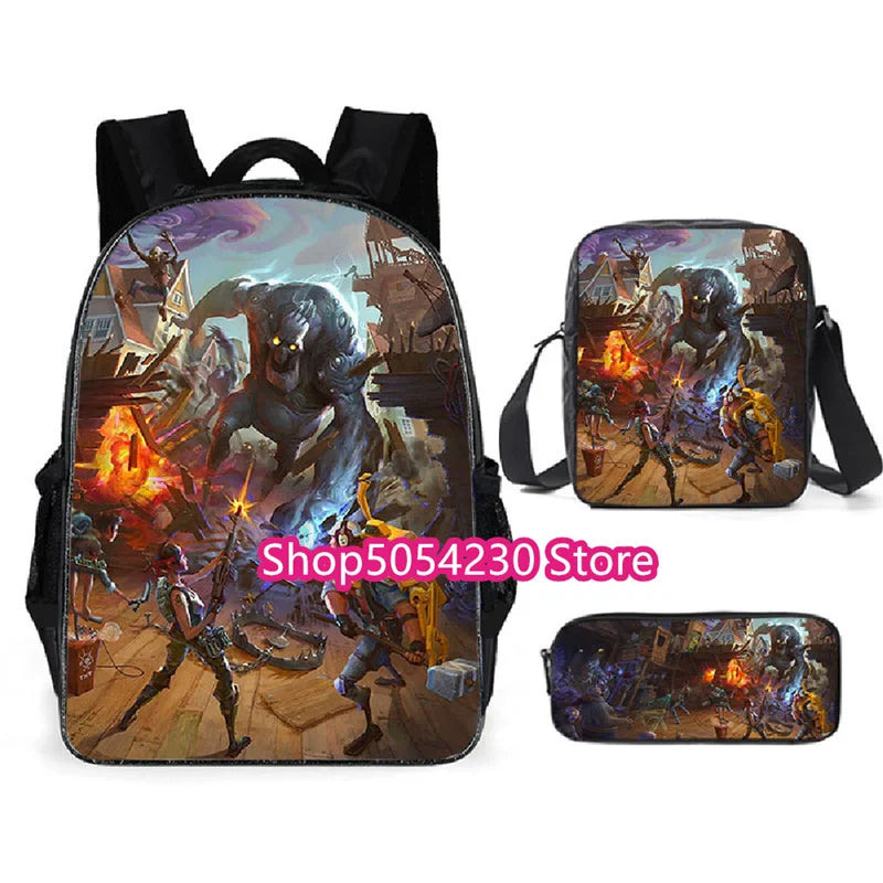 Zaino Fortnited 3PCS per ragazzi, Victory Game, 16 Inch, resistente all’acqua, per scuola materna, zaino scolastico cool per scuola elementare