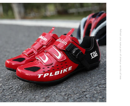 New Men’s and Women’s Bicycle Shoes Outdoor Cycling Shoes with Three Functional Soles Professional Training Shoes
